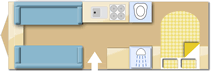 Elddis Crusader Zephyr 2020  Caravan layout