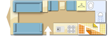 Bailey Pegasus Grande Palermo 2023  Caravan layout