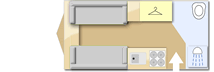 Bailey Unicorn Seville, 2023 caravan layout