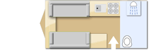 Coachman Amara 450, 2005 caravan layout