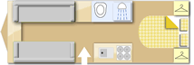 Bailey Pegasus Messina black edition, 2026 caravan layout