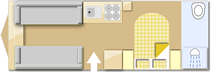 Swift Conqueror Grande 645 2026  Caravan layout