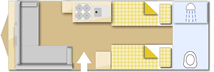Bailey Pegasus Grande Rimini SE, 2023 caravan layout