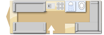 Xplore 585, 2024 caravan layout