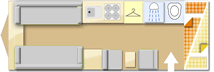 Abbey Expression 550, 2009 caravan layout