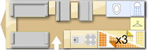 Swift Celebration 636 sport, 2013 caravan layout