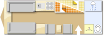Bailey Phoenix 762 GT75, 2024 caravan layout