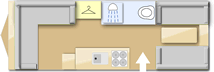 Swift Sprite Major 6TD, 2021 caravan layout