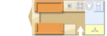 Elddis Affinity 520 2020  Caravan layout