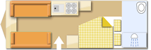 Bailey Unicorn Barcelona S3 2015  Caravan layout