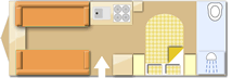 Swift Elegance Grande 845 2022  Caravan layout