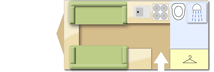 Elddis Avante 462, 2014 caravan layout