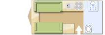 Coachman Amara 450, 2005 caravan layout