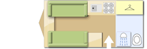 Coachman VIP 460 caravan layout