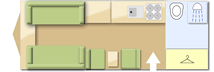 Bailey Unicorn Madrid, 2018 caravan layout