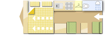 Swift Basecamp 3 Plus, 2024 caravan layout