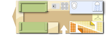 Elddis Avante 554 caravan layout