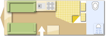 Coachman Laser 640 caravan layout