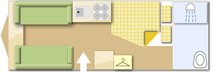 Elddis Odyssey 634 caravan layout