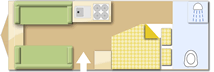 Compass Corona 624 Club caravan layout