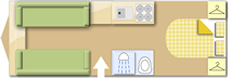 Adria Alpina 613 UC Missouri caravan layout