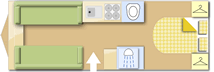 Bailey Unicorn Pamplona Deluxe 2026 caravans layout