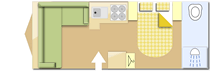 Coachman Lusso II 2026 4 berth Caravan layout