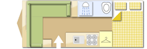 Compass Omega 540 caravan layout