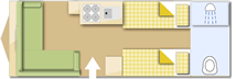 Bailey Pegasus Grande Rimini SE, 2023 caravan layout