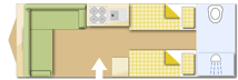 Coachman Lusso III 2026 4 berth Caravan layout