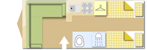 Adria Adora 642 UP Danube caravan layout