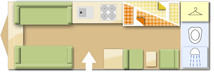 Bailey Pegasus Ancona, 2018 caravan layout