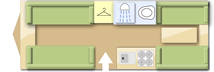 Coachman Vision 570 caravan layout