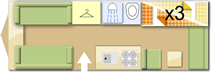 Elddis Xplore 556 caravan layout