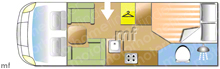 Autotrail IMALA 715, 2018 motorhome layout