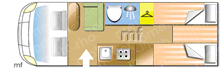 Ace 1200SL, 2026 motorhome layout