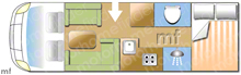 Autotrail Mohawk, 2011 motorhome layout