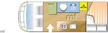 Swift Champagne C205, 2020 motorhome layout