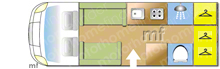 Ace 1500 ET, 2026 motorhome layout
