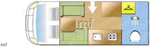 Bailey Adamo 60-2, 2026 motorhome layout