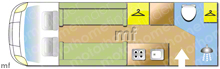 Autotrail Imala 615, 2021 motorhome layout