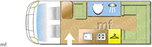Bailey Approach Advance 615, 2017 motorhome layout