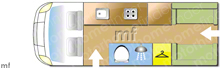 IH N 630 SL, 2014 motorhome layout