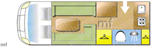 Pilote 626D Evidence, 2024 motorhome layout