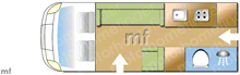 Vw Crafter Campervan, 2010 motorhome layout