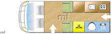 Wildax Pulsar, 2019 motorhome layout