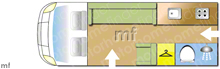 Wildax Constellation, 2009 motorhome layout