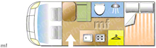Swift Carrera 144 ***Sold***, 2023 motorhome layout