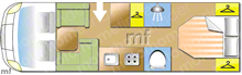 Chausson 758 Premium, 2020 motorhome layout