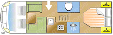 Frankia Platin I8400, 2020 motorhome layout